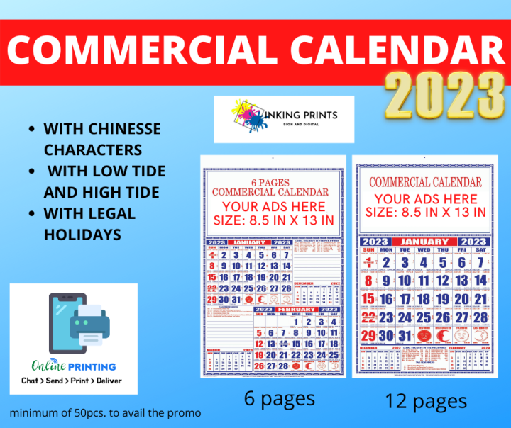 2023 ADVERTISING CALENDAR COMMERCIAL CALENDAR Lazada PH