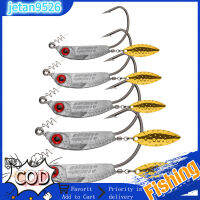 【สหรัฐอเมริกา Stock 】5Pcs ข้อเหวี่ยง Swimbaits 3G/5G/7G/10G/14G 3d ตาตะขอหัว Jig ใบมีดสปินเนอร์สำหรับเหยื่อตกปลา