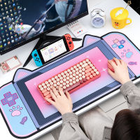 Kawaii cute mouse pad girl large cartoon cute cat ear handheld thickened gaming game office non-slip table pad keyboard tray