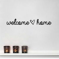 Welcome Home Phrase Wall Decal Vinyl Wall Art Murals Living Room Bedroom Wall Sticker Home Decor Poster DIY Decoration Wall Stickers Decals