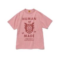 2023 NEWMen และผู้หญิงเสื้อยืด Humanade หลวม250G ไม้ไผ่ผ้าฝ้ายพิมพ์ลำลองแขนสั้นคอกลมเสื้อยืด