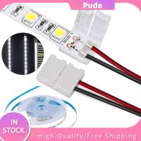 PUDE 10PCS ทองแดงทองแดง ขั้วต่อแถบ LED พลาสติกทำจากพลาสติก 8mm 10mm ครับ แถบขั้วต่อไฟ ของใหม่ 2พิน ขั้วต่อบัดกรี สำหรับ SMD 3528 5050 5630