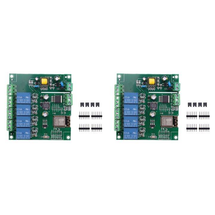 2X ESP8266 ESP-12F WIFI Relay Module 4Channel AC90-250V/DC7-30V/5V ...