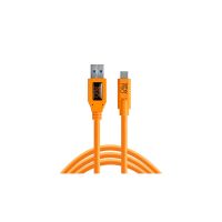 แบต โน๊ตบุ๊ค แบต แบตเตอรี่ Tether tools TetherPro  CUC 3215 USB 3.0 to USB-C, 15(4.6m),High-Visibility Orange ประกันศูนย์ไทย Tether Pro tethertool