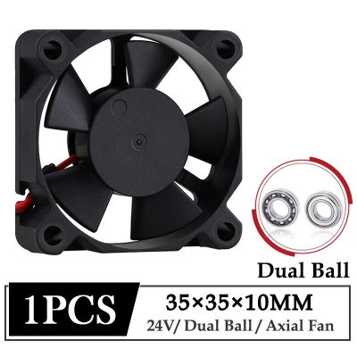 1Pcs Gdstime DC 24V Fan 35mm 35x35x10mm Dual Ball Mini Brushless Axial Cooler Fan 3510B 3cm Computer 3D Printer Cooling Fan Cooling Fans