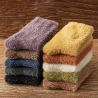 ✓♕๑  Winter Warm Fluffy Bed Socks Womens Soft Elastic Coral Velvet Socks Indoor Floor Mink Fur Thicken Ladies Towel Socks