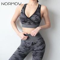 NORMOV Camouflage Push Up Sports Bra Women Seamless Yoga Bras For Women Workout Fitness Bra Tops Sujetador Deportivo Mujer