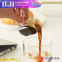 ?SHUNCHANG มินิเมสันจาร์สำหรับแยมน้ำผึ้งแบบพกพาขวดน้ำนมกาแฟกันรั่วแบบมีฝาปิดที่บ้านบาร์งานปาร์ตี้วอดก้าแก้วช็อต