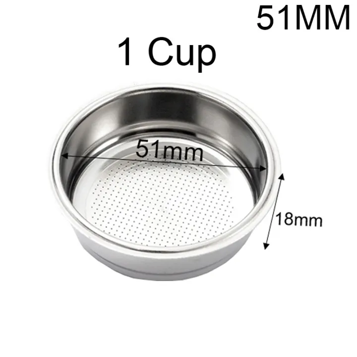 Single Cup Double Cup Clean Cup 51mm Non Pressurized Coffee Filter Portafilter Basket For