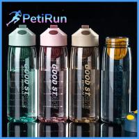 PETIRUN แบบพกพาโปร่งใสกลางแจ้ง480มล. 550มล. กาต้มน้ำกระบอกน้ำกีฬาความจุมากกันรั่วดื่มชาแก้วกาแฟ