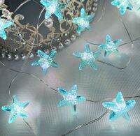 【YF】 1pcs Starfish String Lights Battery Powered Under Sea Theme Wedding Birthday Decoration Supplies