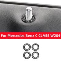 For Mercedes Benz C Class W204 2007-2013 Car Accessories Car Door Lock Pillar Decorative Ring Trim Carbon Fiber Interior Sticker