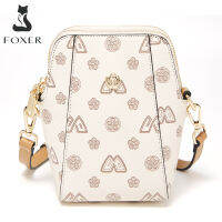 FOXER Design PVC หนังพิมพ์สาวไหล่ Crossbody กระเป๋า Vintage Messenger กระเป๋าผู้หญิง Travel Vegan Lady ศัพท์ Pockethot