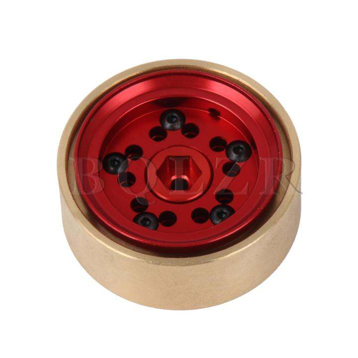 ขอบ-wheel-rc-amp-อะไหล่ถ่วงน้ำหนักสำหรับ-fms-1-24ตีนตะขาบหินชุดสีแดง4ชิ้น