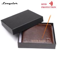 【CC】 Leather Mens Wallet New Brand Purse for men Bifold  Blocking leather Wallets coin pocket