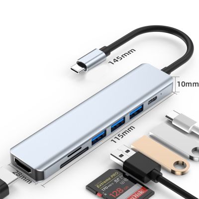 PIXLINK 7 In 1 SD Tf USb 3.0 4K Type C Charge USB HUB MateDock For MacBook Laptops USB Hubs