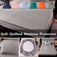 Non-slip Mattress Cover Thicken Bed Breathable Protector Elastic Single/Queen/King Fitted Bedsheet