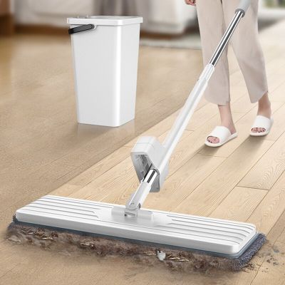 Magic Broom Tile Cleaning Mop Wall Mounted Mikrofibry Kitchen Flat Mop Cloth Replacement Squeegee Fregona Household Items OA50MS