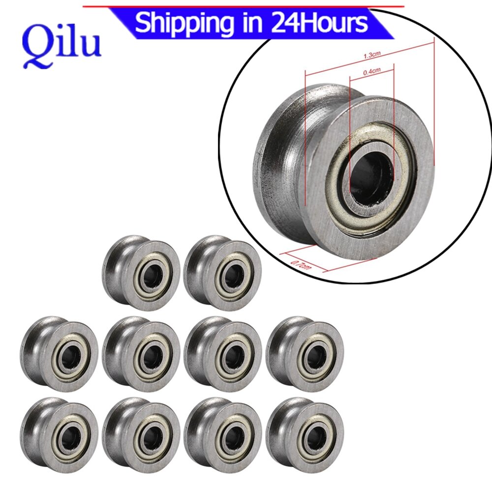 New 10pcs 6mm  0627UU U Groove Plastic Pulley Bearings  6*27*7mm Bearing 