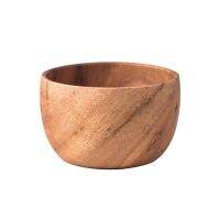 Natural Acacia Wooden Bowl Wood Grain Basin Fruit Plate Rice Ramen Salad Container Kitchen Tableware O20 21 Dropshipping