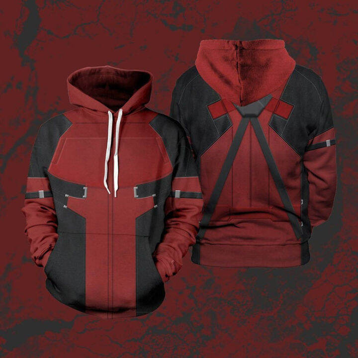 Deadpool Hoodie Superhero Sweater 3D print Coat fashion Jacket ...