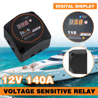 Dual แบตเตอรี่ Smart Isolator 12V 140A ดิจิตอลจอแสดงผลแรงดันไฟฟ้ารีเลย์ VSR สมาร์ทสำหรับ Camper รถ RV Yacht Steamer