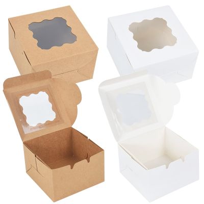 【YF】✾❏  5/10pcs Paper Boxes with Window  Wedding Birthday Favors