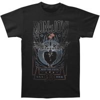 Hot sale Bon Jovi BAND graphic Mens 100% Cotton Round Neck Short Sleeve T-Shirt  Adult clothes