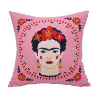 Medicci Home Mexican Artist Frida Inspired Cushion Cover High Quality Full Embroidered Boho Ethnic Gorgeous Pillow Case 50x50cm