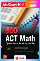 หนังสืออังกฤษใหม่ 500 ACT Math Questions to Know by Test Day, Third Edition (3RD) [Paperback]