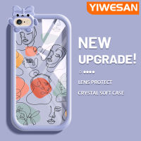 YIWESAN เคสสำหรับ iPhone 6 Plus 6S Plus 7 Plus 8 Plus เคสแฟชั่นลายศิลปะที่สวยงามลวดลายสุดสร้างสรรค์ขอบนุ่มโปร่งใสเคสกันกระแทกเคสซิลิโคนเนื้อนิ่มหนาทนทานต่อการตก