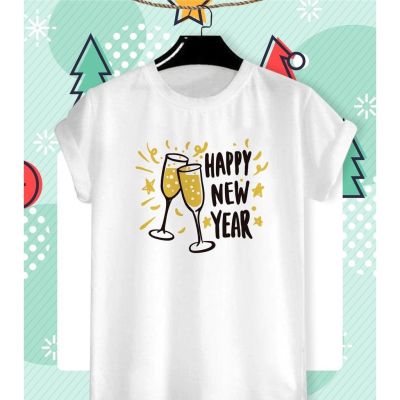 เสื้อยืดสกรีนลาย วันปีใหม่  Happy New Year