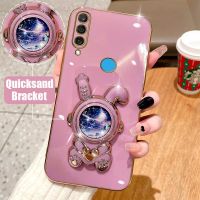 Quicksand Plating Phone Holder Case For Huawei P smart Plus Y7 Y9 Prime 2019 Psmart Z Honor 20 10 Lite Pro 8X 10i 9X X8 Cover Phone Cases