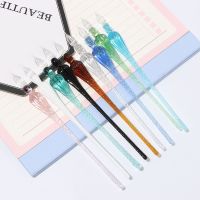 1PC Vintage Glass Dip Dipping Pen Filling Ink Signature Writing Calligraphy Fountain Pen Art Painting Supplies Pens