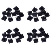 40 Pcs Black Aluminum Cooler Radiator Heat Sink Heatsink 20mm x 20mm x 10mm