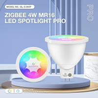 Gledopto Zigbee 3PCS DCAC12V Color Changing LED Spotlight 4W MR16 Pro Compatible With Tuya APP Alexa Amazon RF Remote Control