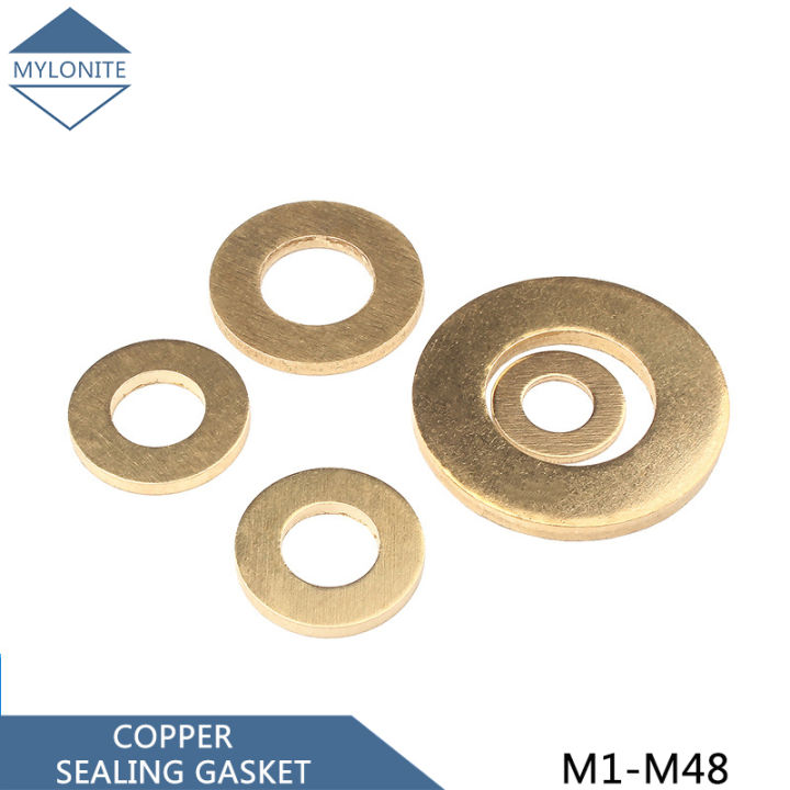 Ready Stock M25 M3 M4 M5 M6 M8 M10 M12 M14 M16 M18 M20 M22 M24 Brass Flat Gasket Copper Crush 1693