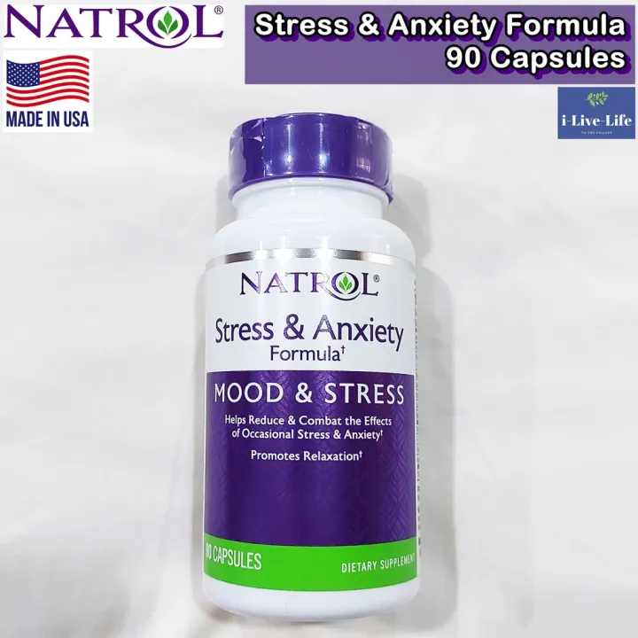 Stress & Anxiety Formula 90 Capsules Natrol Lazada.co.th