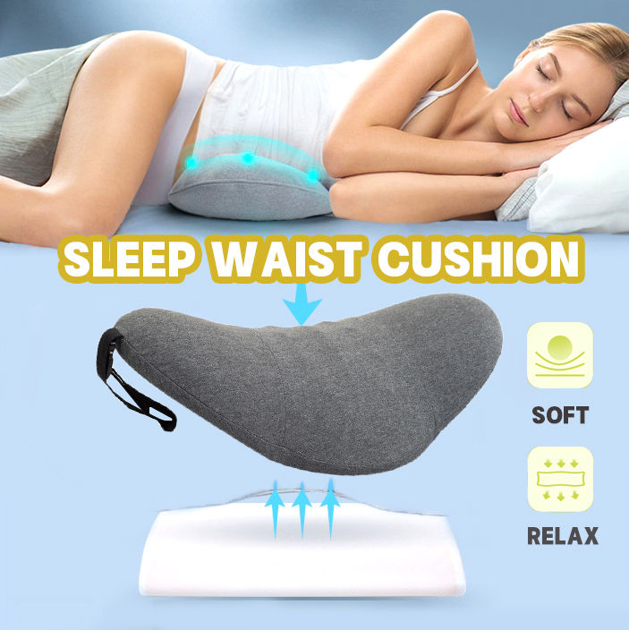 4 Colors Memory Foam Lumbar Support Pillow Wedge Sleep Bed Cushion Lower  Back Pain Relief