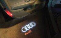 1คู่ AUDI LED ประตูไฟรถยนต์แสงเลเซอร์เงาโลโก้ สำหรับ RINGS + TEXT โปรเจคเตอร์ เช็ต2ชิ้น/ ติดตั้งง่าย / จัดส่งด่วน / Courtesy door shadow TUNING lights A8 / A6 / A5 / S5 / RS5 / A4 / A4L