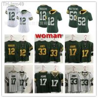 เสื้อผ้าผู้หญิงของ Packers 12 21 33 87 เสื้อฟุตบอล NFL รุ่นที่สองในตำนาน