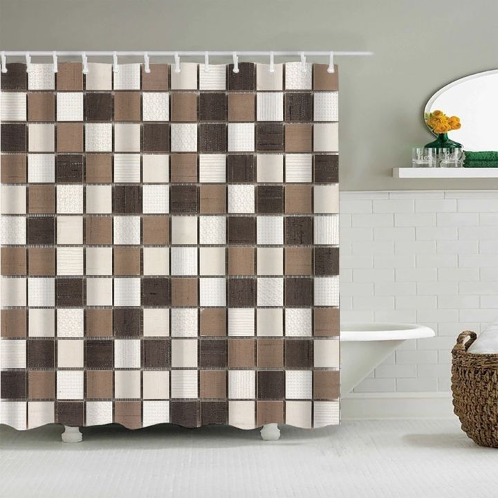 baltan-home-ly1-mosaic-tile-lattice-influencer-bathroom-storage-cleaning-shower-curtain-thickened-dirt-resistant-waterproof-polyester-shower