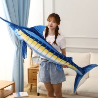 hot【DT】☢♞❇  140cm Huge Bluefin Tuna Stuffed Soft Marlin Makaira Mazara Decoration