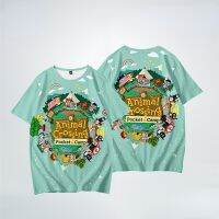 เสื้อยืด Animal Crossing Friends Club สินค้ากางเกงขาสั้นมีฮู้ดแขนสั้น Coup