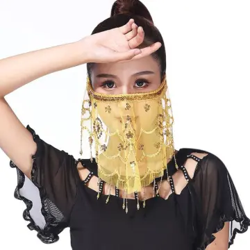 Women Belly Dance Jewelry Coin Veil, Head Chain Dance Accessories  Masquerade