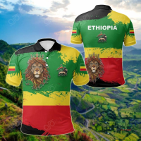 brush 2023 flag 2023 new Ethiopia Unisex 3D POLO POLO shirts Polo adult size: xs-6xl fashion New polo shirt