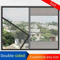 black mesh anti-mosquito window screen self adhesive window mosquito net summer insect proof door mosquitonet for window curtain