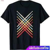 เสื้อยืดผู้ชายและผู้หญิง Retro Vintage Drummer T-Shirt Short sleeve T-shirts  10XY