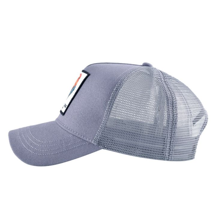 หมวกแก๊ปปีกแบนลายสัตว์หมวกเบสบอลตาข่ายสำหรับผู้ชายและผู้หญิงหมวกรูปไก่ปรับได้สำหรับหมวก-trucker-งานปัก