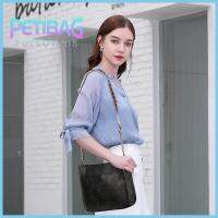 PETIBAG สายเสือดาวปรับได้ กระเป๋า Crossbody สำหรับผู้หญิง จุได้มาก หนังพียู กระเป๋าถือโฮโบผู้หญิง เรโทร กระเป๋าทรงถัง ผู้หญิงและผู้ชาย